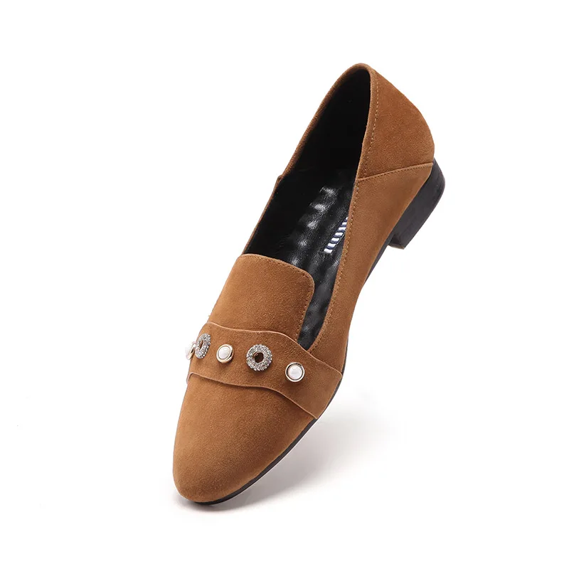 Phoentin/Детские замшевые лоферы женская обувь из натуральной кожи без шнуровки