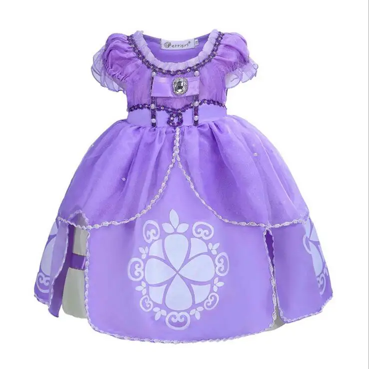 2018 Princess Party Dress halloween Baby Girl Princesa Costume with crown holiday outfit clothing | Детская одежда и обувь