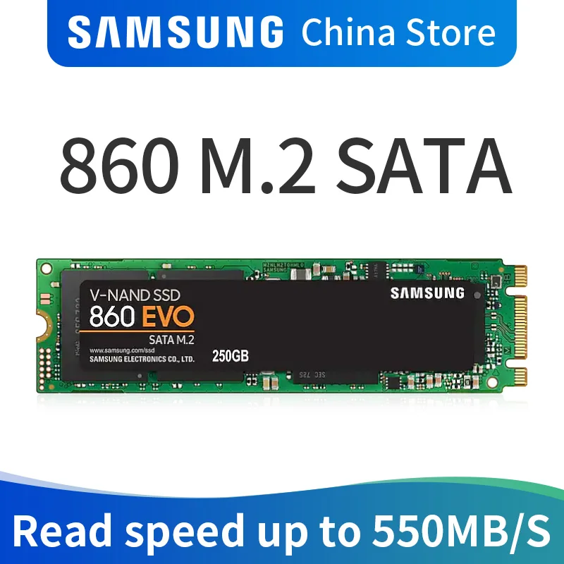 SAMSUNG SSD 860 EVO M.2 2280 SATA 1 ТБ 500 Гб 250 ГБ Внутренний твердотельный диск жесткий HDD M2