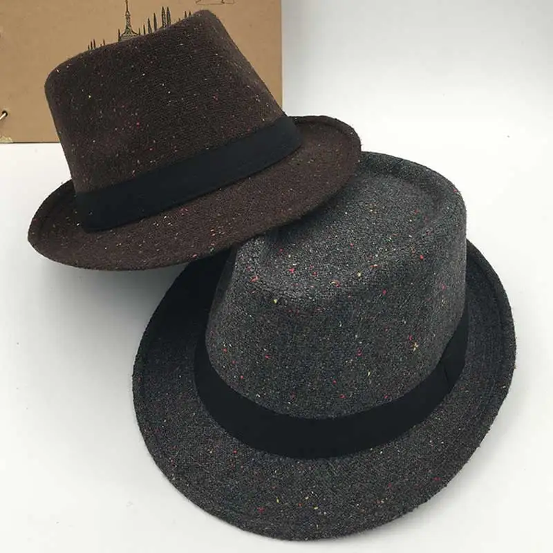 Головные уборы и шапки Fedoras fedora головные для мужчин женщин trilby черная фетровая