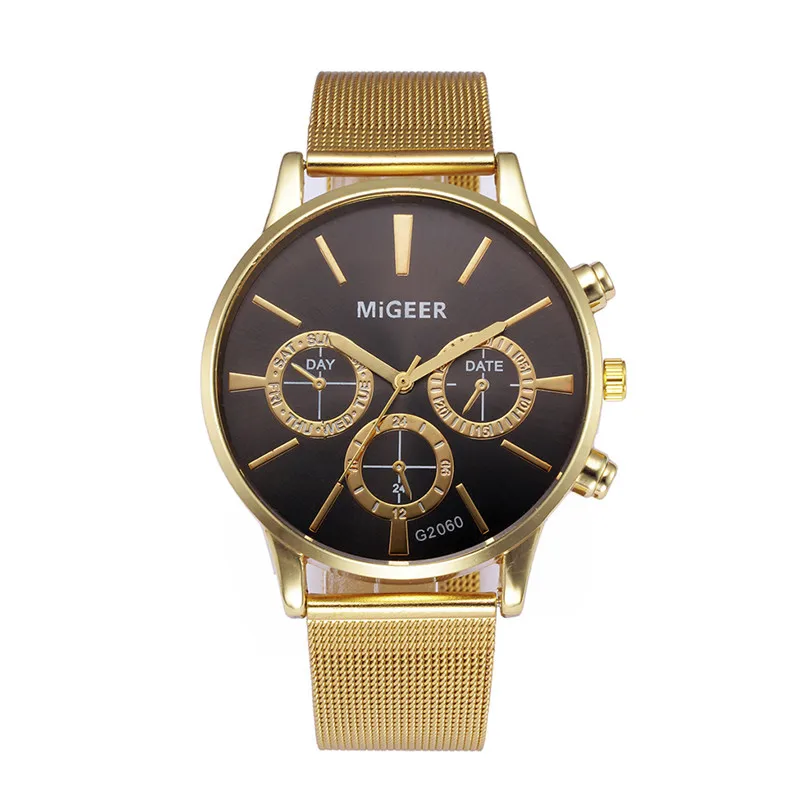 Классические новый Для женщин часы круглые картины циферблат стальная ремень