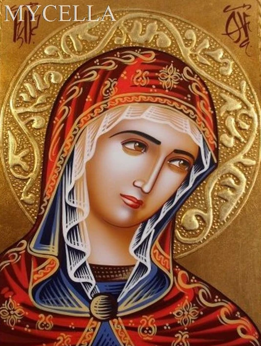 MYCELLA, полная Алмазная вышивка, Пресвятая Дева Мария, сделай сам, алмазная живопись, иконы с изображением девы Марии и Иисуса, мозаика, наборы для вышивки крестом, рукоделие - Цвет: T