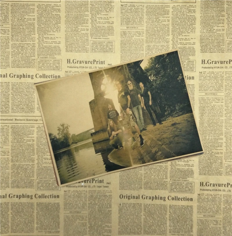 Винтажный постер из овчины Бога в стиле ретро рок группы музыкальной гитары