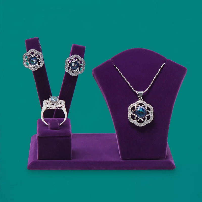 Новое поступление фиолетовый смешанный витрина для ювелирных изделий серьги