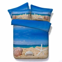 beach starfish conch dolphin 4pcs bedding without comforter twinfullqueenkingsuper king size free shipping