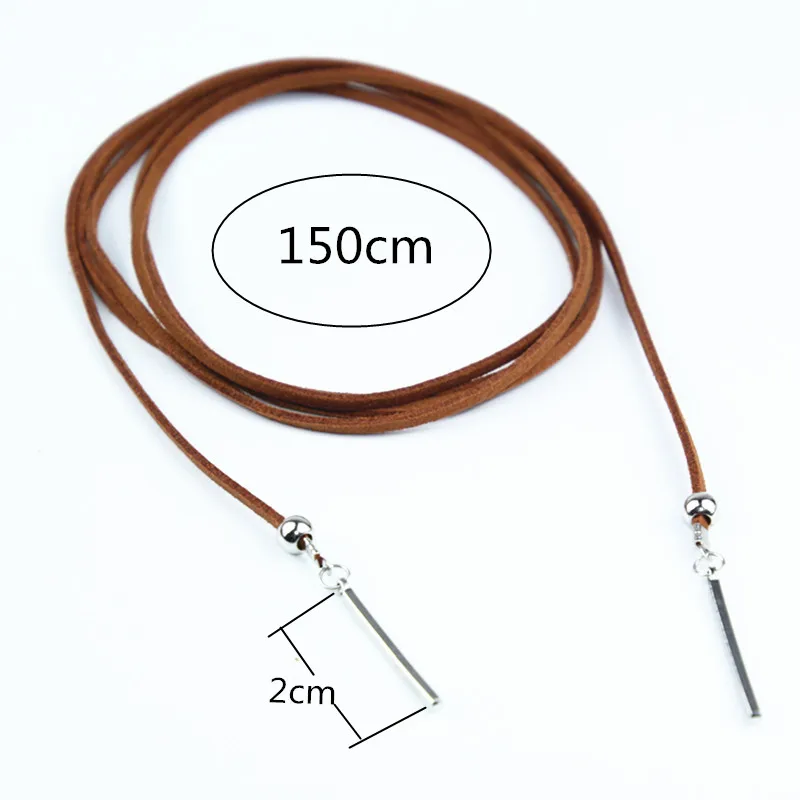 Женское Ожерелье чокер из коричневого замшевого сплава винтажное металлическое