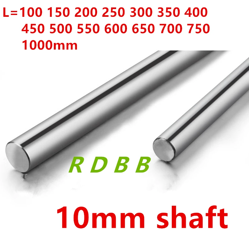 

10mm linear shaft 100 150 200 250 300 400 410 420 450 500 550 600 700 1000 mm Chromed Hardened Rod cnc parts 3d printer parts