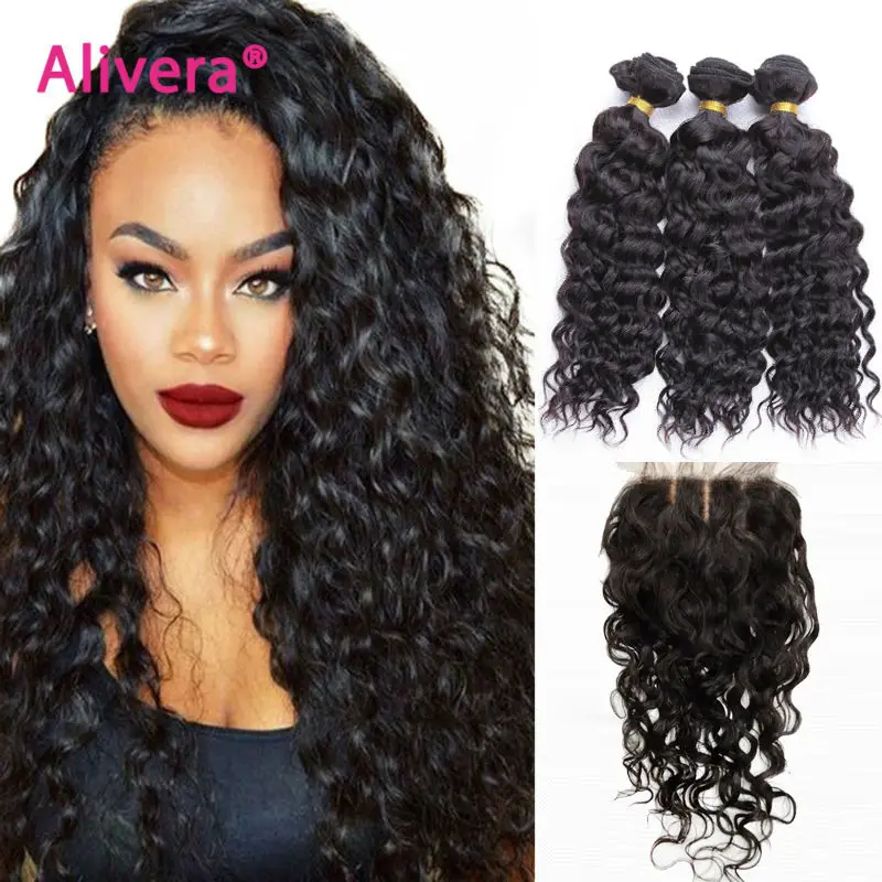 7А Естественный Малайзии Вода Волна С Закрытием Отбеленные Узлы Человеческих