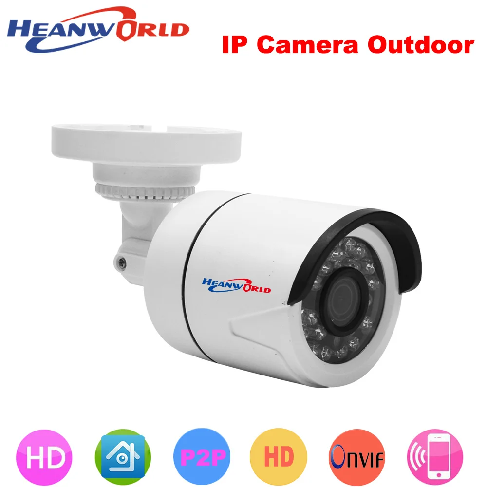 Мини IP камера Heanworld PoE 720P 960P 1080P HD ONVIF Веб P2P 2 Мп с ночным видением наружная