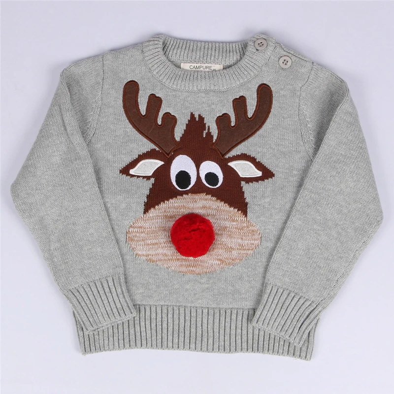 Осенняя одежда 2016 года/зимняя для малышей Рождество Свитеры женщин с оленем
