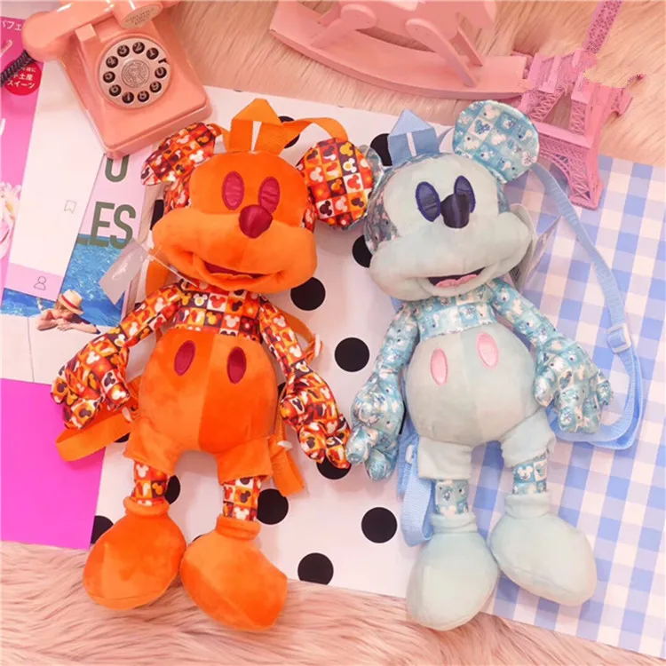 Disney Anime Cartoon Backpack Fashion Mickey Model Plush Doll Cute Girl Child Decoration Toys | Игрушки и хобби