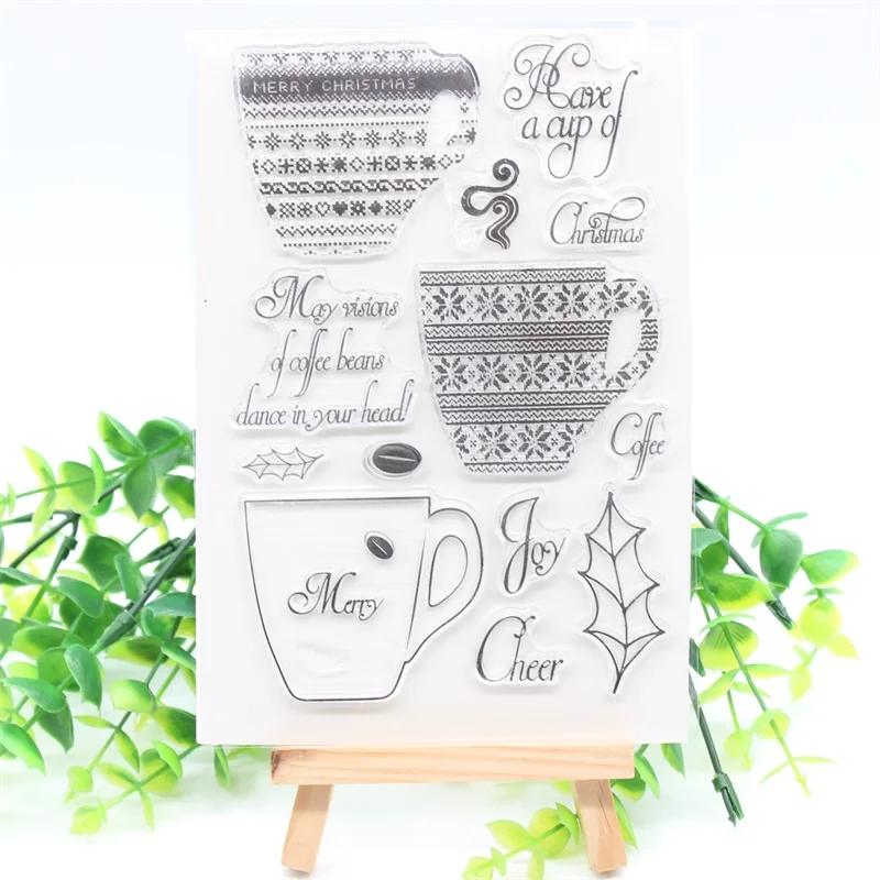 

KSCRAFT Cup Transparent Clear Silicone Stamps for DIY Scrapbooking/Card Making/Kids Crafts Decoration Supplies 436