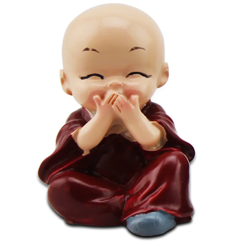 4 шт./лот забавные игрушки KongFu Monk для приборной панели автомобиля милые
