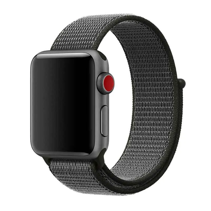 Нейлоновый ремешок на запястье для Apple Smartwatch Band спортивные часы серии 4/3/2/1 наручных часов iwatch 38 мм 42 мм мягкий браслет Смарт-браслет аксессуары - Цвет: W-Dark Olive