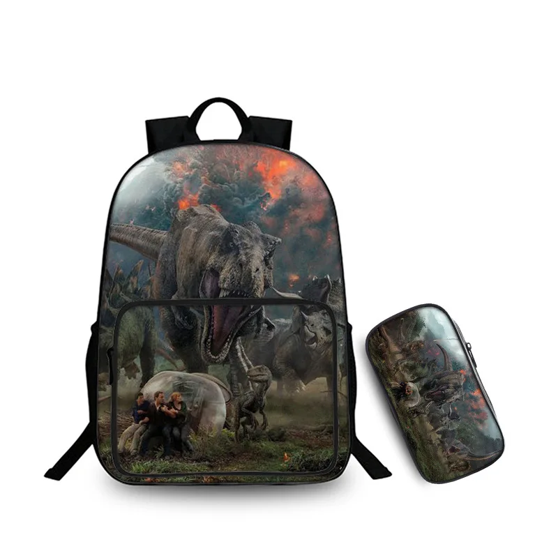 Детский мир Юрского периода mochila рюкзак Парк Юрского периода школьная сумка дорожная ноутбук bagpack детский подарок Qihong - Цвет: 22