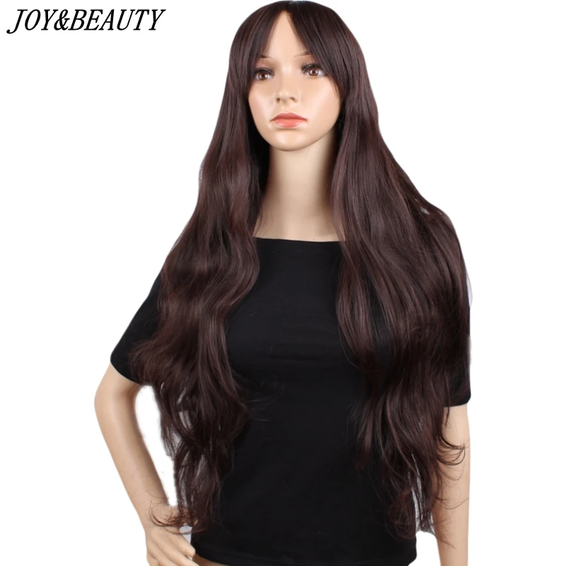 JOY &amp BEAUTY 32 &quotдлинные волнистые парики коричневые женские термостойкие