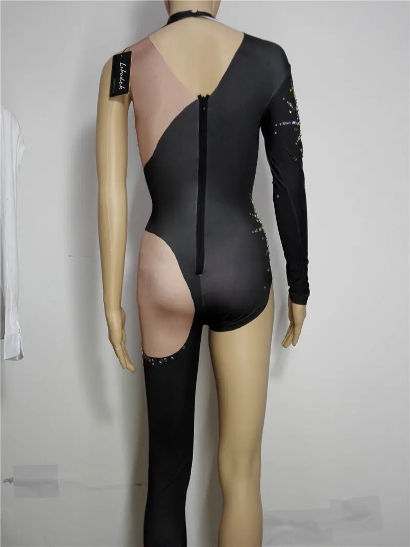 Трико для ночных клубов певец шеста танцев диджея женский костюм Блестящий