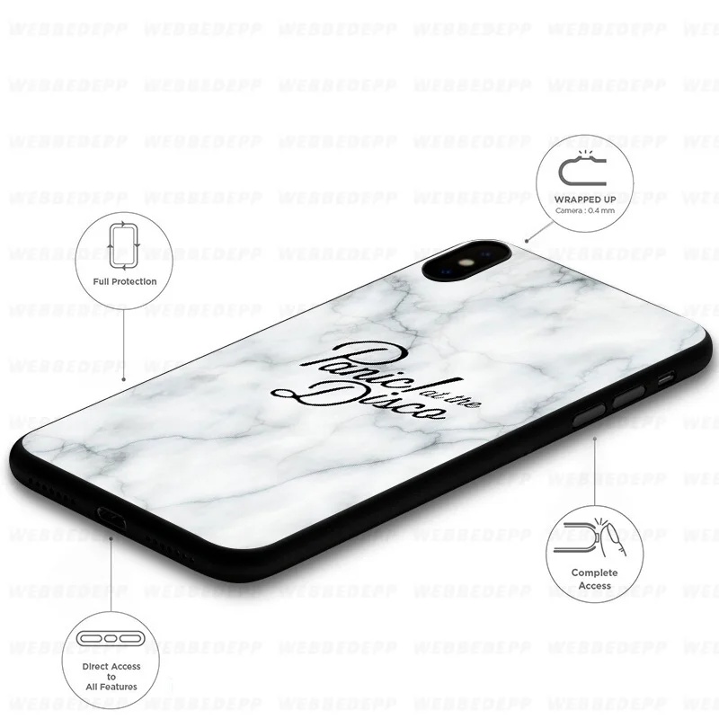 WEBBEDEPP Panic At The Disco Soft Silicone Case for iPhone 11 Pro Xr Xs Max X or 10 8 7 6 6S Plus 5 5S SE |