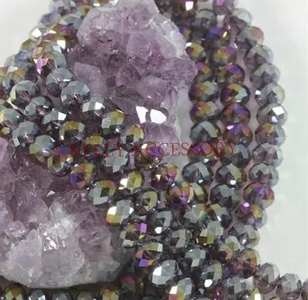 

Wholesale High Quality 1000pcs/lot Dark Blue AB 4MM Faceted Rondelle Crystal Glass Loose Spacer Beads Fit Jewelry DIY Making