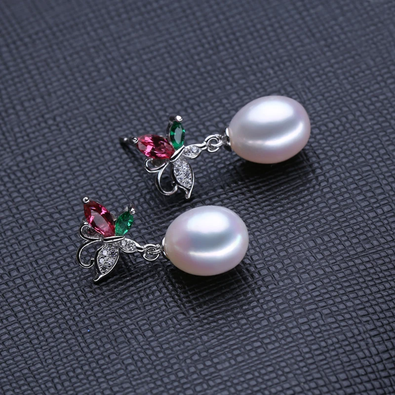 MINTHA рубиновое ушное украшение бабочка длинные серьги с жемчугом для женщин