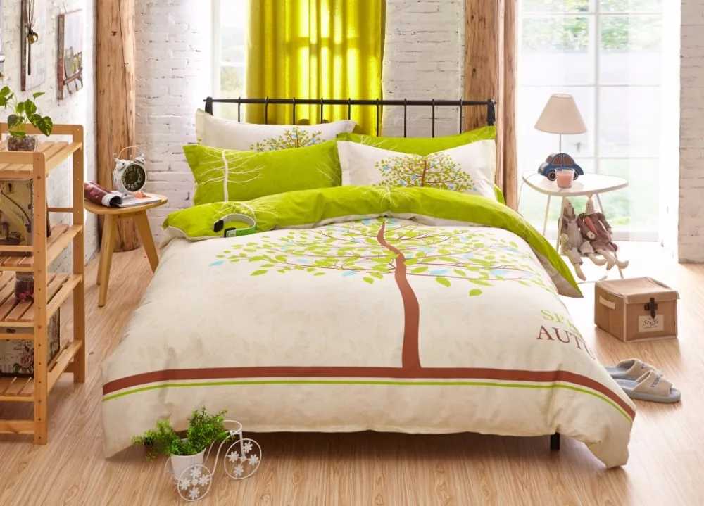 100% хлопок милый детский комплект постельного белья для взрослых пододеяльник