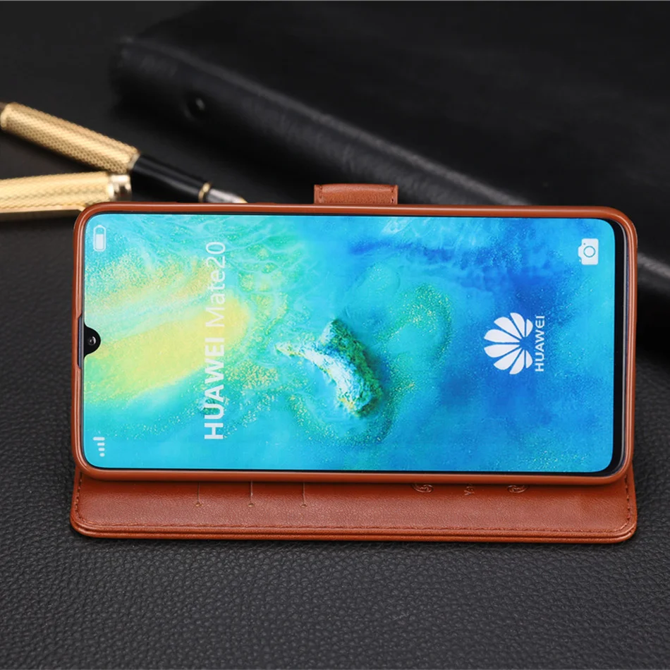 Кожаный чехол книжка с бумажником для Huawei Mate 20 30 LITE 40 PRO P30 P40 отделениями карт Honor 10i