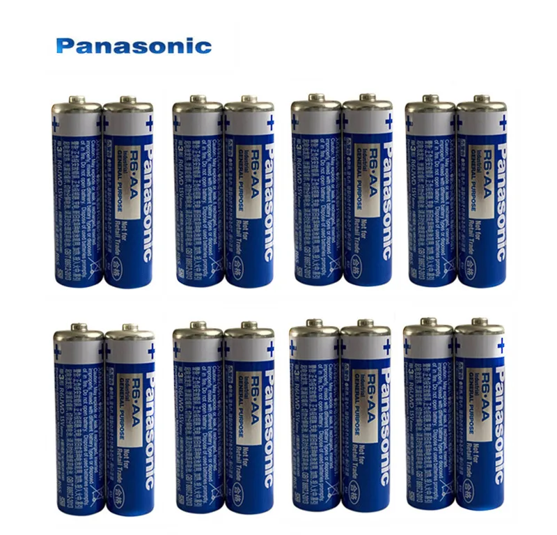 16 шт Panasonic R6 1 5 V AA батареи щелочные без ртути сухой для электрической игрушки
