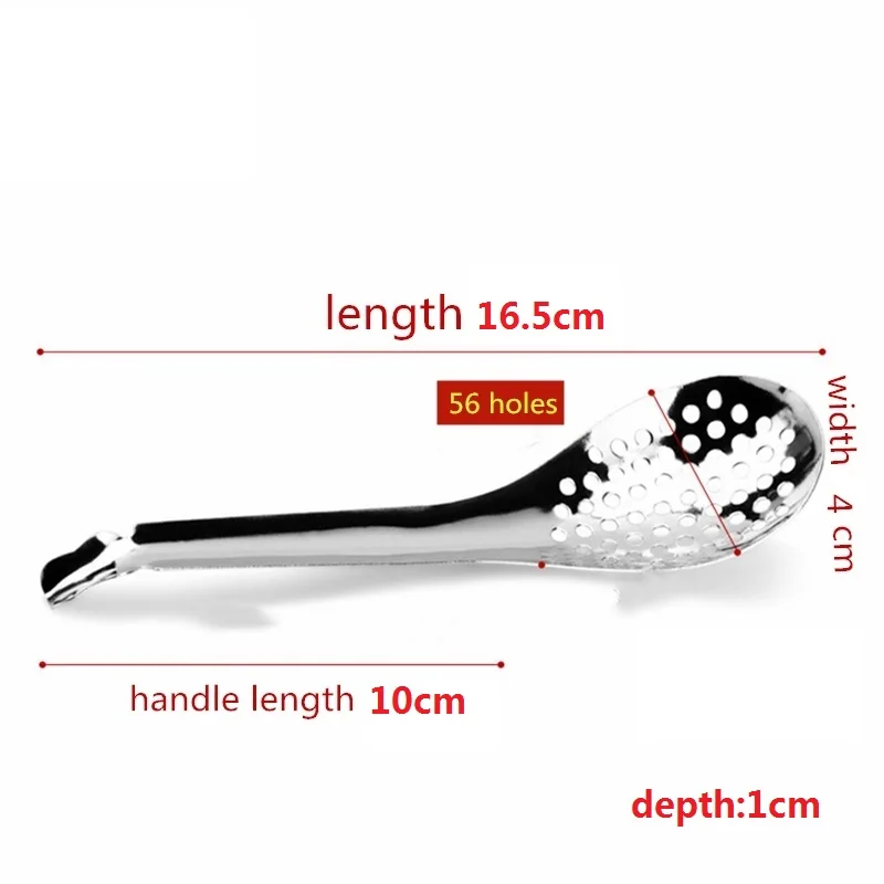Stainless Steel Spherification Spoon Molecular Mixologist Slotted Bar Spoon Kitchen