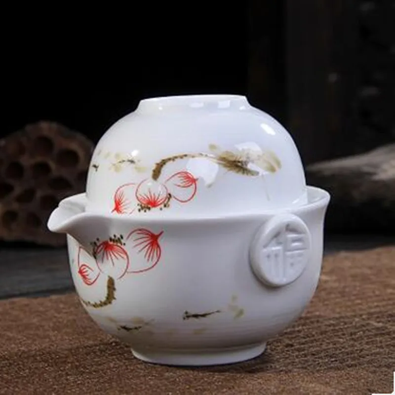 Чайный сервиз CJ226 включает в себя 1 чайник чашка элегантный gaiwan красивый и простой