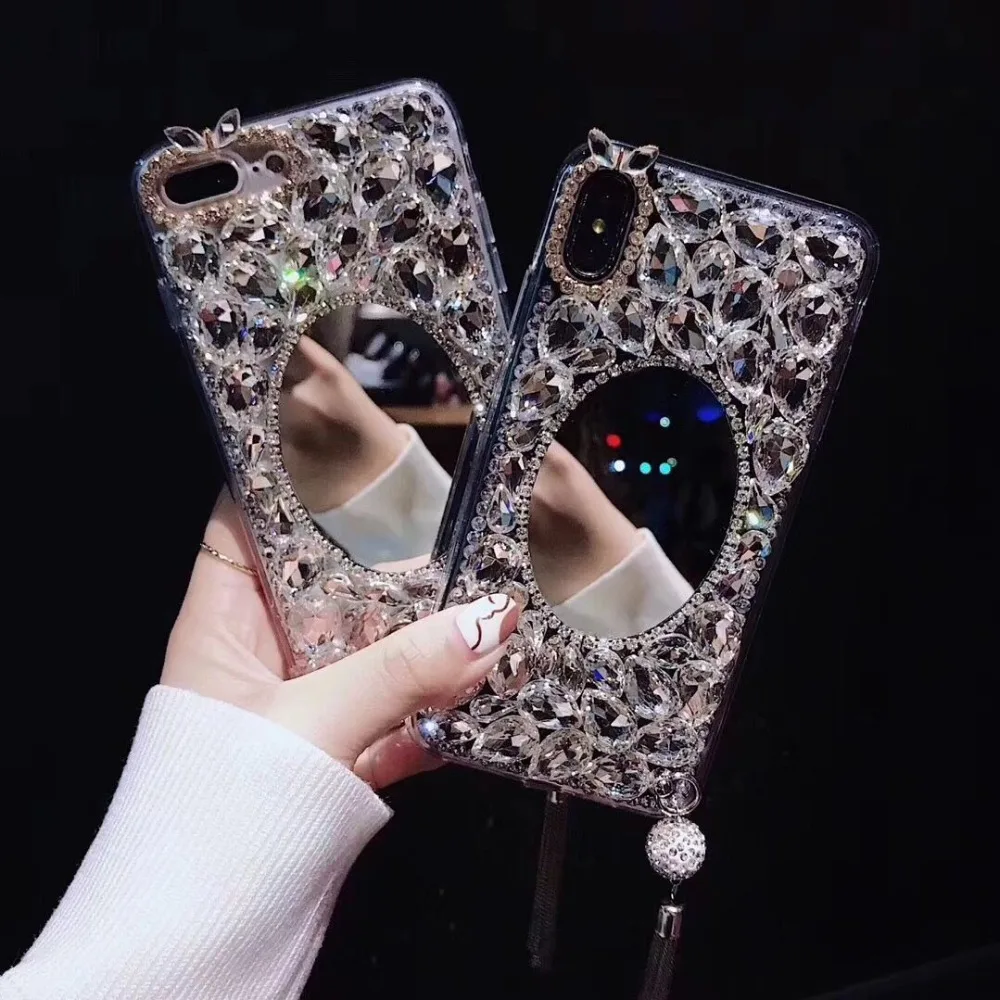 ORYKSZ роскошный блестящий чехол со стразами для iPhone X XS Max XR силиконовый 7 8 6 6s Plus |