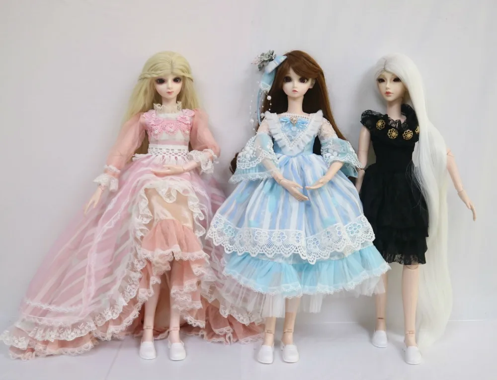 60 см кукла принцессы 1/3 BJD пластмассовая совместный подвижный глаз можно изменить