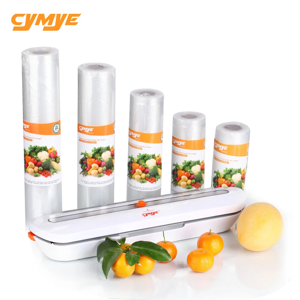 CYMYE Еда контейнер вакуумные герметик QH02 + 5 шт. пластиковый ролик 220 V в том числе 10