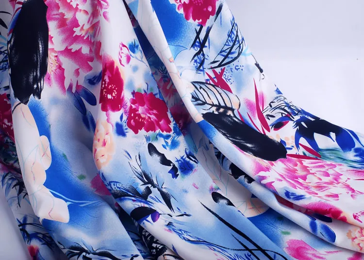 

free shipping Peony language rayon summer pure cotton silk baby clothing fabric cool in summer cloth