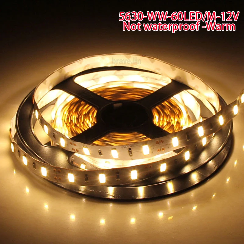 Светодиодный ленточный светильник 5630 SMD DC12V 60 s/M 5730 бар гибкий ярче чем 3528 5050