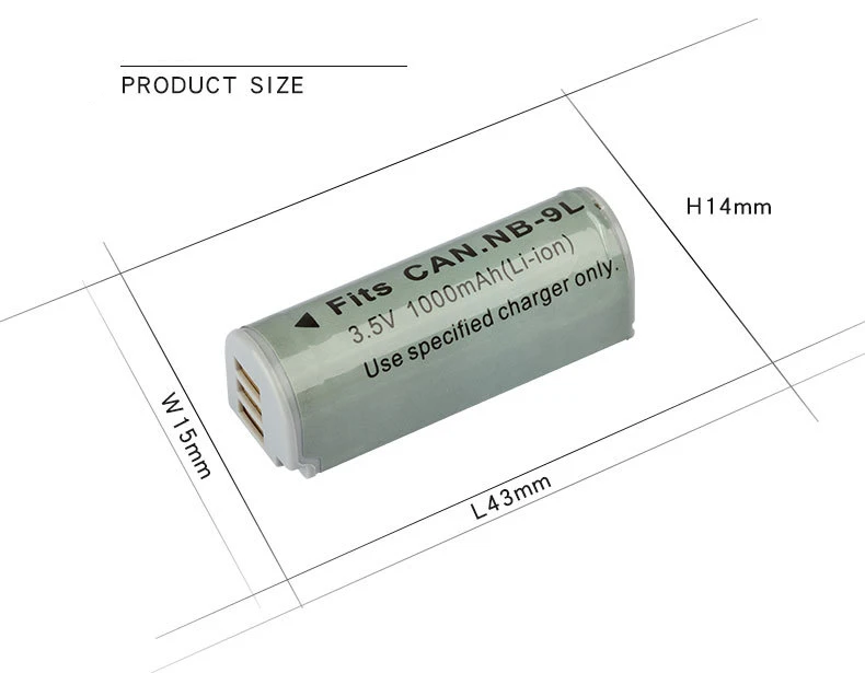 Dinto 1000mAh NB-9L NB9L Rechargeable Camera Battery for Canon IXUS 1000 1100 PowerShot N SD4500 IS ELPH 510 520 530 HS NB 9L