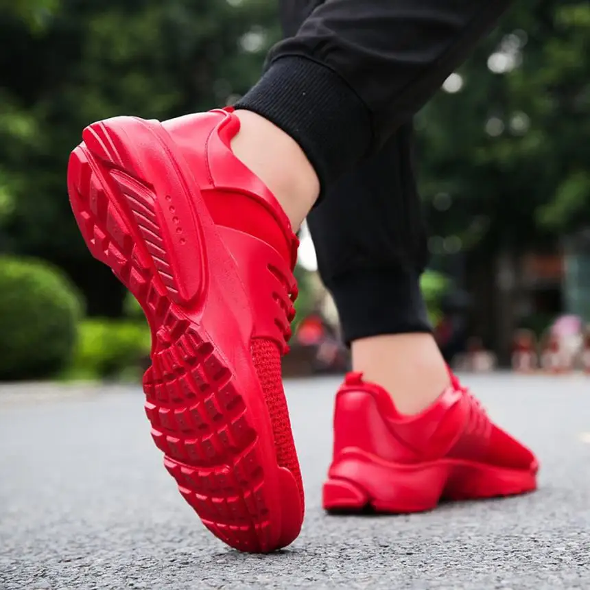 YOUYEDIAN/Мужская Вулканизированная обувь модная из сетчатого материала на шнуровке