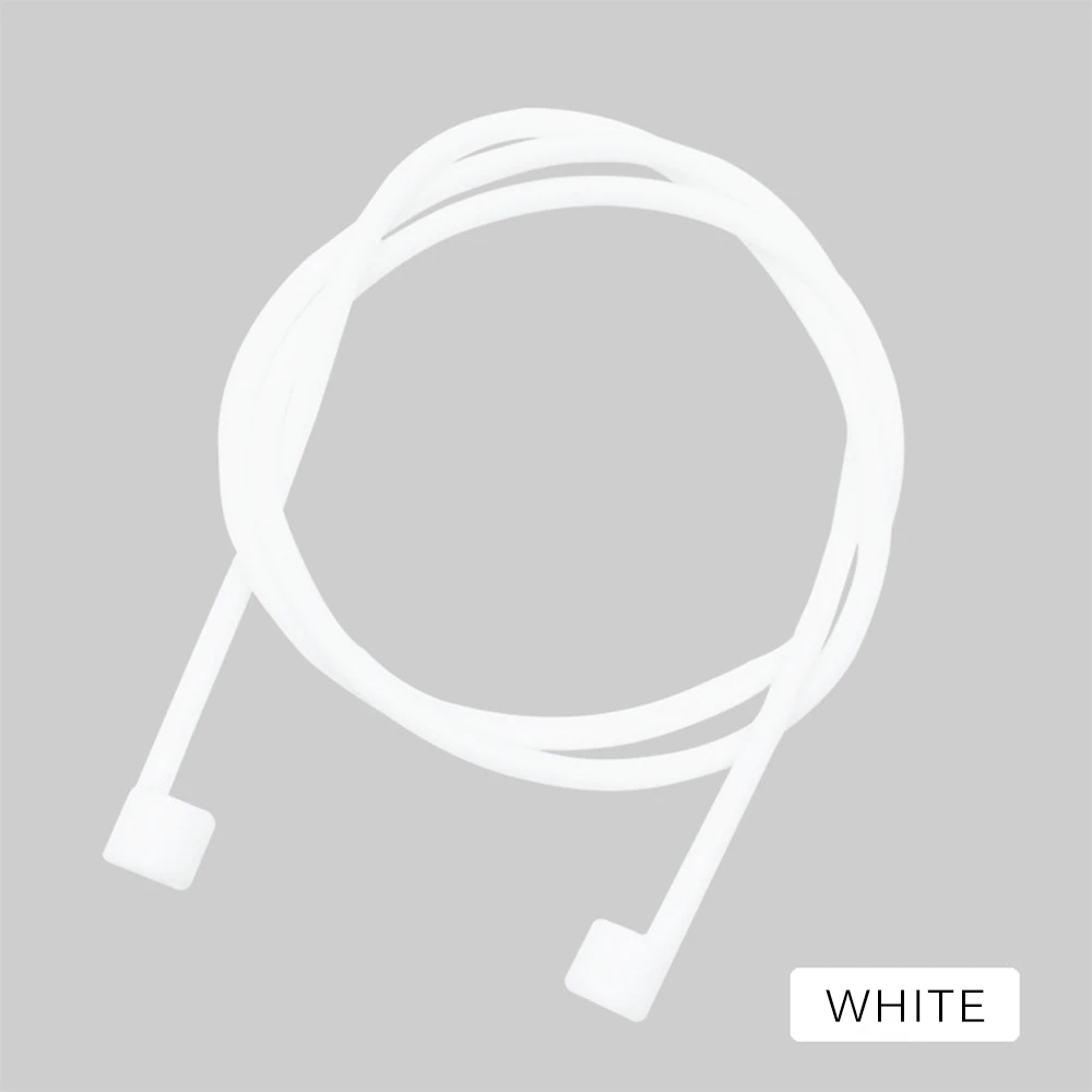 Для AirPods Анти-потери ремень веревка силиконовый наушник аксессуары гарнитура ремень для хранения кабель для наушников для iPhone XR XS MAX - Цвет: Белый