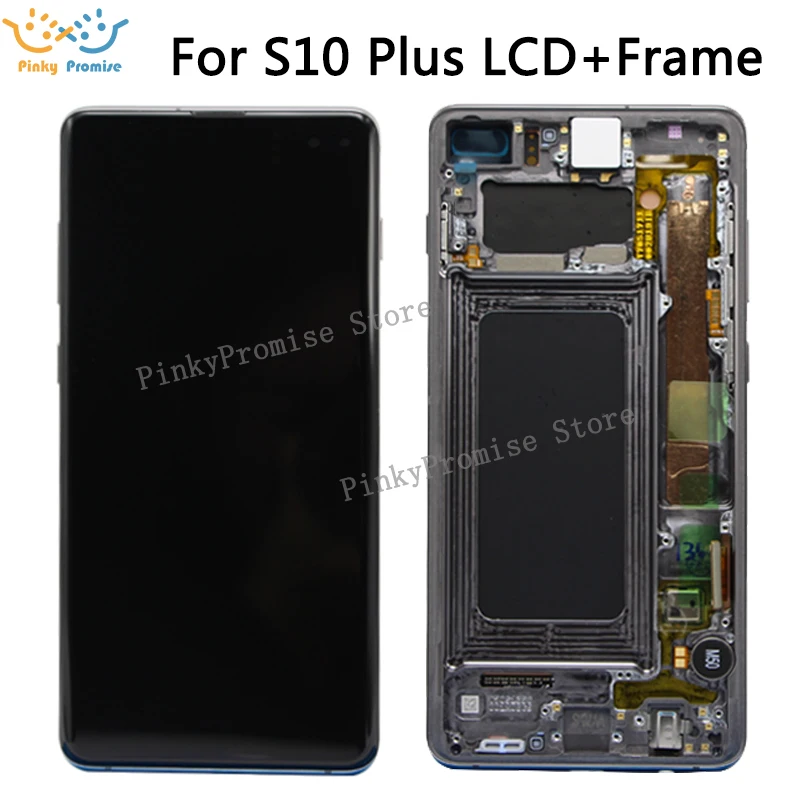Черный 6 1 ''amoled ЖК дисплей для SAMSUNG S10 G9730 Дисплей SM Сенсорный экран Сань Син Galaxy