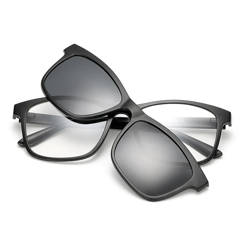 TR90 поляризационные магнитные мужские очки с клипсой 3 шт. для близорукости легкие