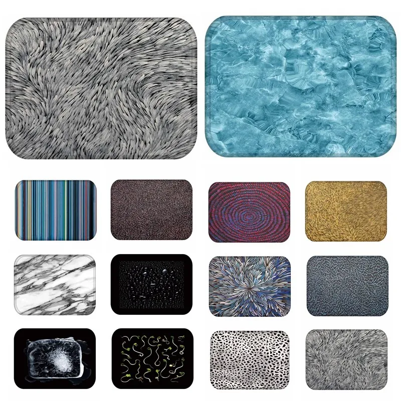 1pcs40*60 см Полосатый Узор анти-скольжение замша коврики под дверь Открытый кухня