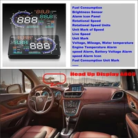 car hud head up display for buick encore for opel mokka 2012 2020 auto a8 hud obd safe driving projector refkecting windshield