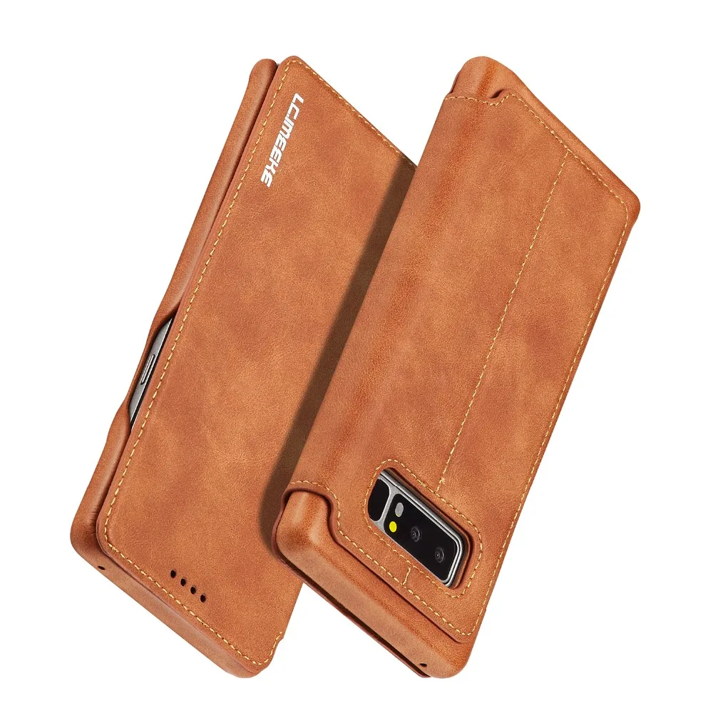 Чехол из натуральной кожи с откидной крышкой для Samsung Galaxy Note 8 S9 S8 Plus S7 edge чехол