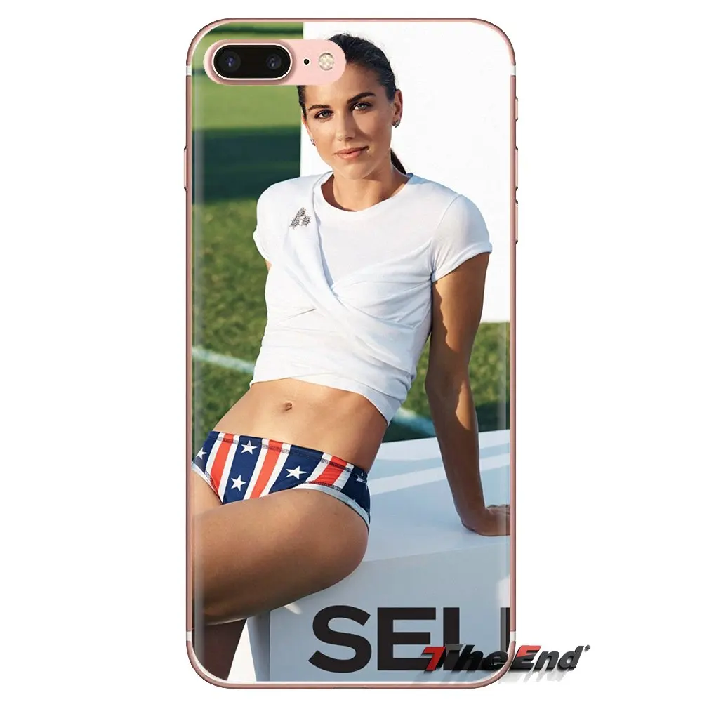 For iPod Touch Apple iPhone 4 4S 5 5S SE 5C 6 6S 7 8 X XR XS Plus MAX Alex Morgan American Soccer star Transparent TPU Skin Case |