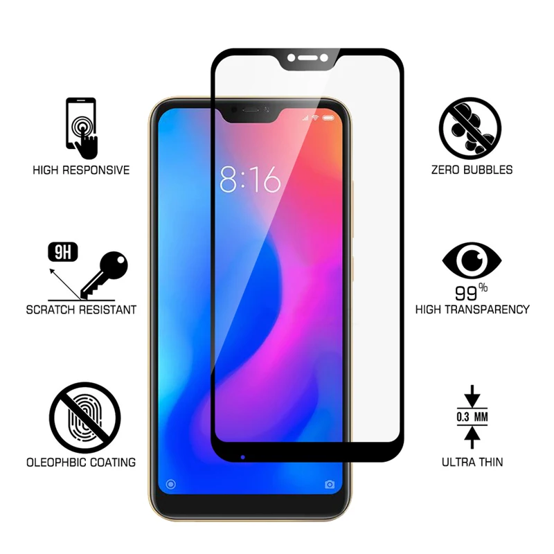 Закаленное стекло для Xiaomi Mi A2 Lite Защитная пленка экрана xaomi xiami xioami A1 mi a 2 a2lite mia2 mia1 |