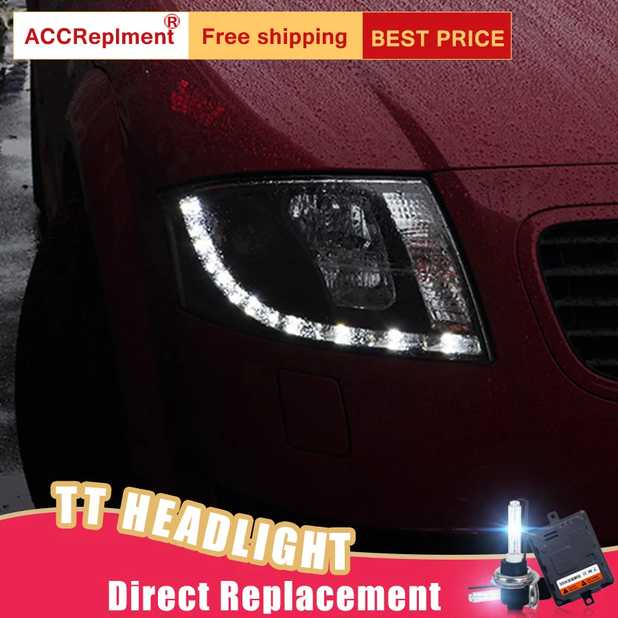 2Pcs LED Headlights For Audi TT 1999-2006 led car lights Angel eyes xenon HID KIT Fog Daytime Running Lights | Автомобили и