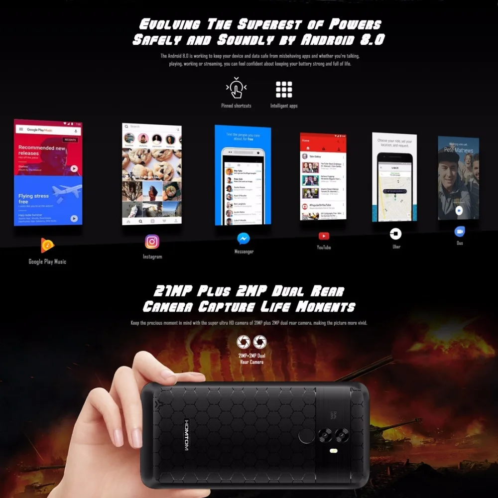 HOMTOM S99 смартфон 5 &quotIncell HD + 18:9 мобильного телефона Android 8 0 MTK6750 Octa Core 4 ГБ Оперативная