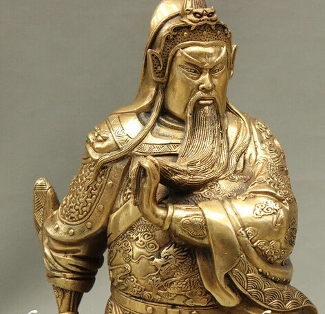 Бесплатная доставка&gt 15 &quotКитайский медный Дракон Воин GuanGong GuanYu меч с