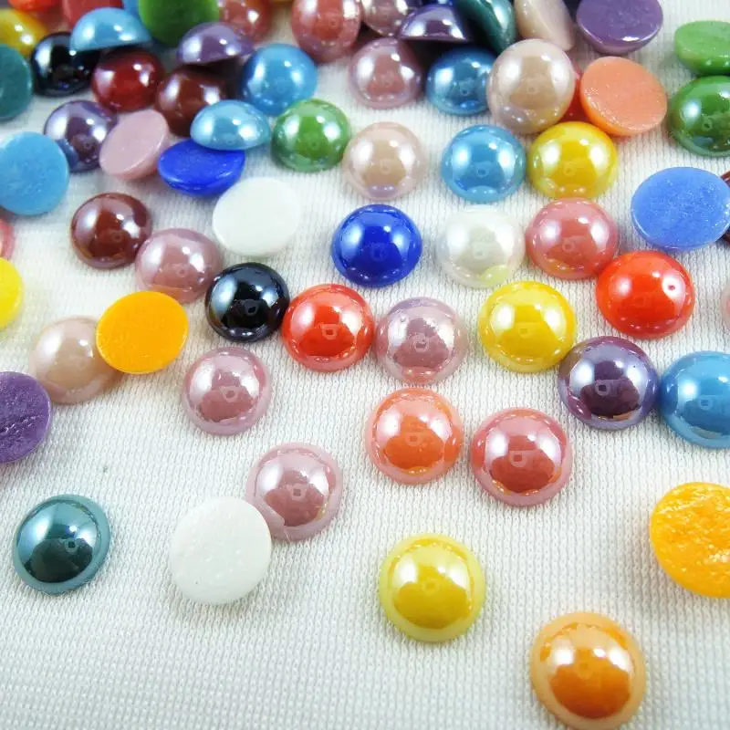 Новинка 10 мм смешанные круглые стеклянные плоские бусины керамические