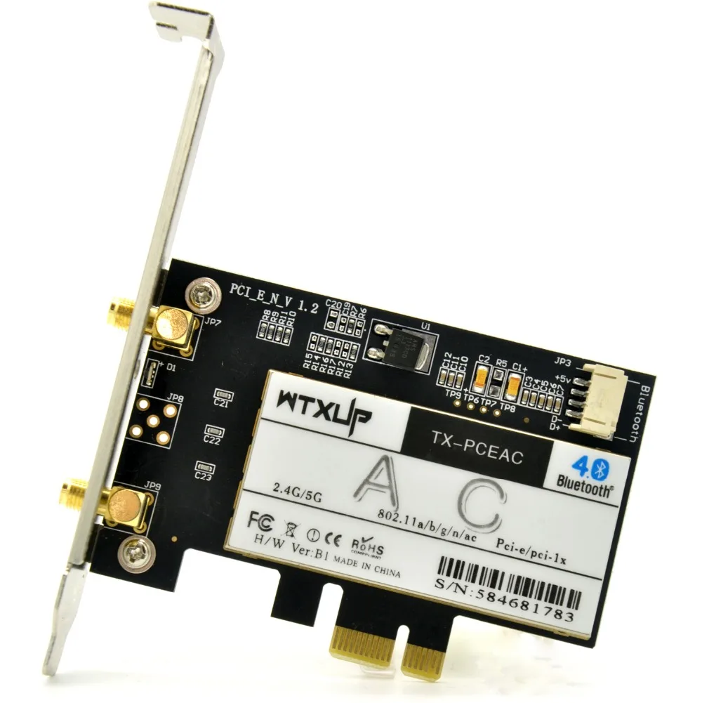 Настольный Wi Fi адаптер WTXUP Qualcomm Atheros NFA344 802.11ac 1200 Мбит/с PCi Express беспроводной PCI с