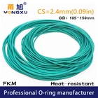 Зеленые фторрезиновые уплотнительные кольца FKM CS2.4mm OD105110115120125130135140*145150 мм ORings, уплотнительные кольца, герметизация топлива